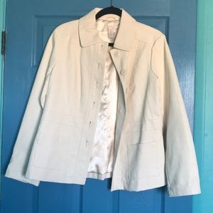 Leather creme jacket